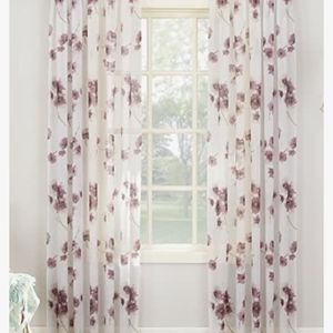 Floral print sheer curtain one panel!